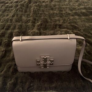Tory Burch Taupe Leather Crossbody Bag